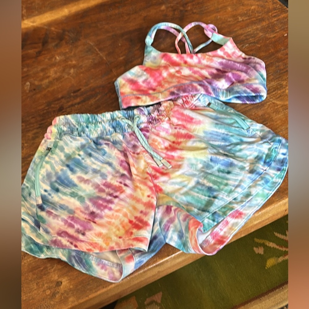 Athleta Girl short and bra set.